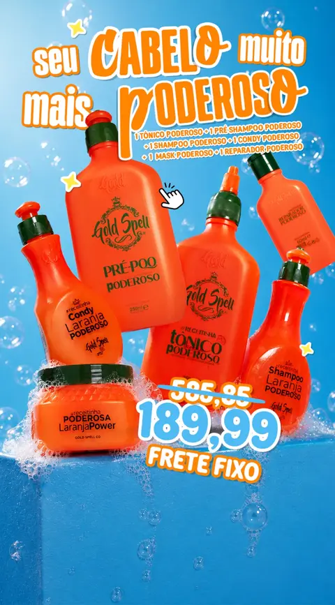 Arte de campanha anterior do Combo Laranja Poderoso, anunciado por R$ 189,99 com frete fixo. Oferta encerrada.